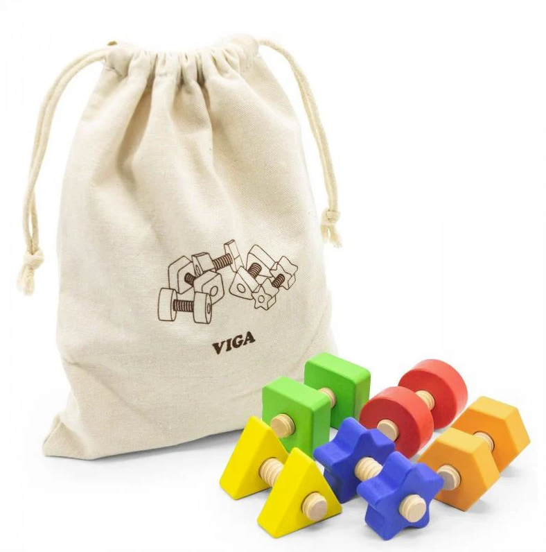 Viga Wooden Nuts and Bolts Set 40pc