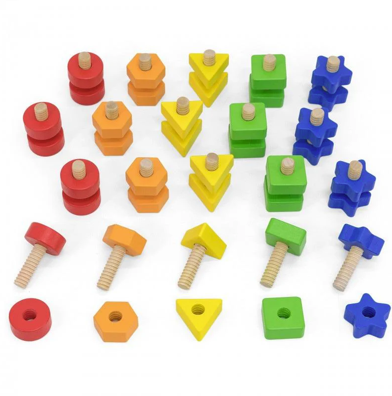 Viga Wooden Nuts and Bolts Set 40pc