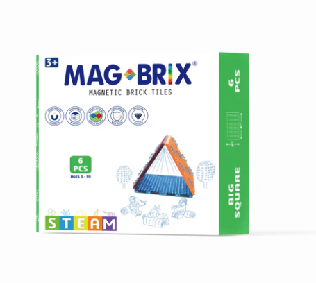 MAGBLOX Magbrix Big Square Pack 6pc magnetic blocks