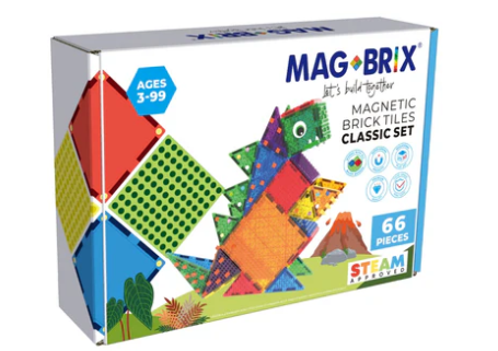 MAGBLOX Magbrix Translucent 66pc Set magnetic blocks