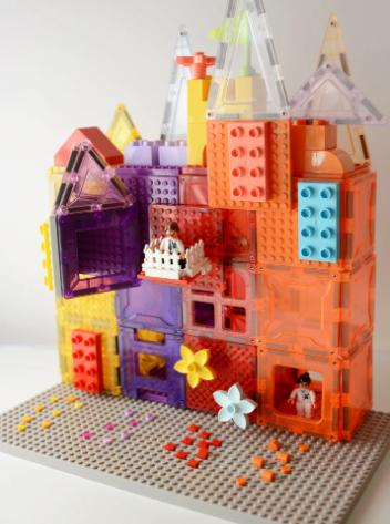 MAGBLOX Magbrix Translucent 66pc Set magnetic blocks