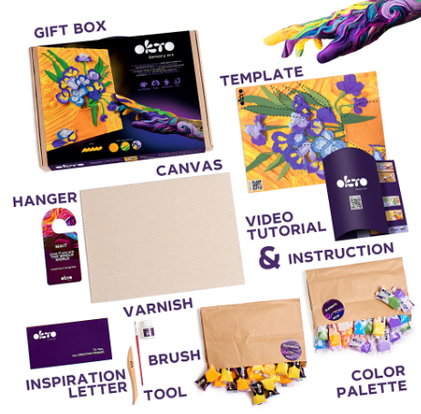 Okto Sensory Art Creative Set Irises 30cm x 40cm Art & Craft
