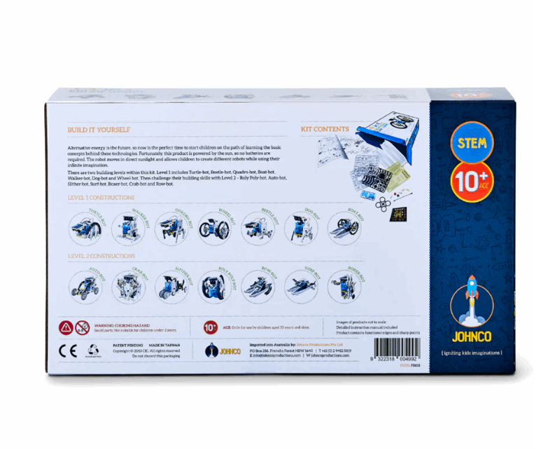 Johnco 14 in 1 Educational Solar Robot