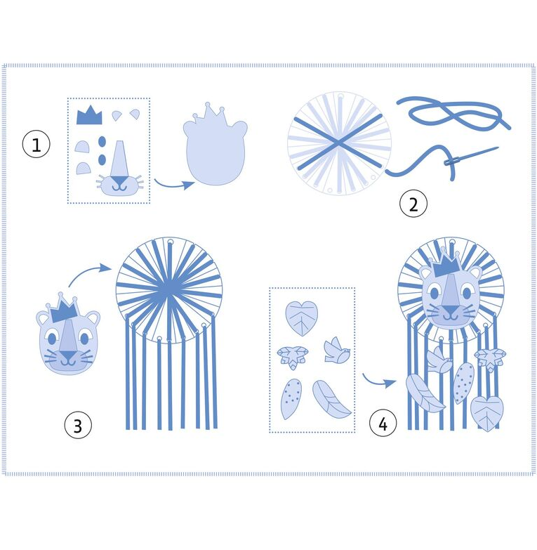 Djeco DIY Little Lion Dreamcatcher Art & Craft
