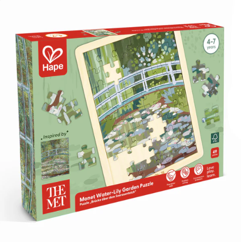 Hape Monet Water Lily Garden Puzzle inspired by The Met