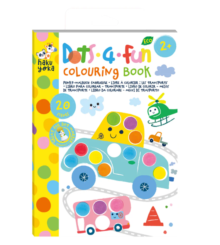 Haku Yoka Dots 4 Fun Colouring Book Transportation