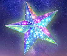 Load image into Gallery viewer, Purple Ladybug Prismic Star
