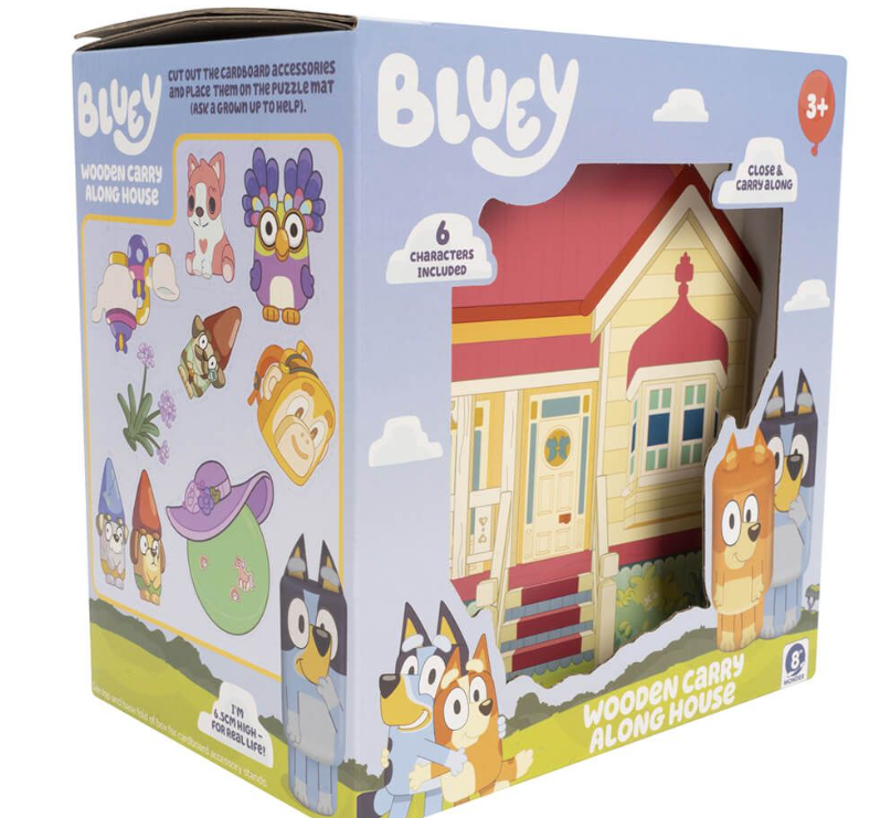 Bluey Wooden Carry Along House Dollhouse