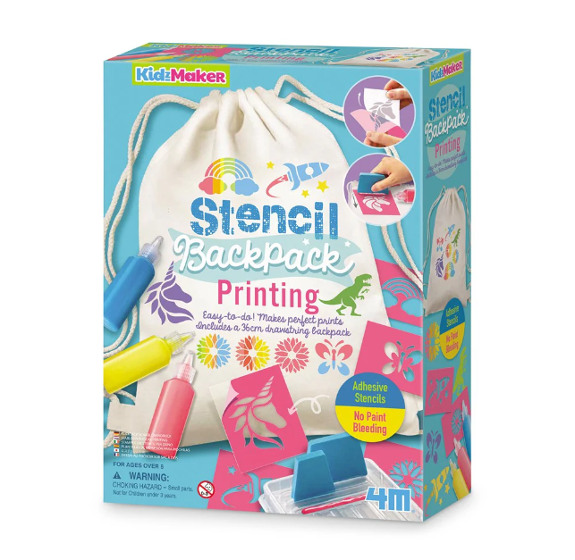 4M Kidzmaker Stencil Backpack Printing Art & Craft