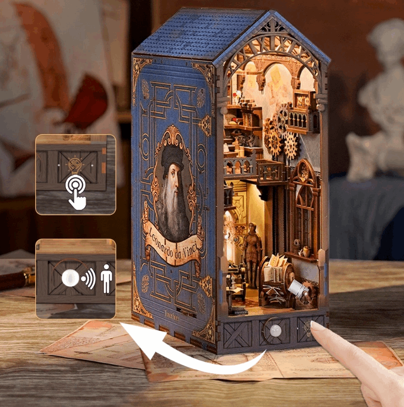 Tonecheer Leonardo Da Vinci Book Nook