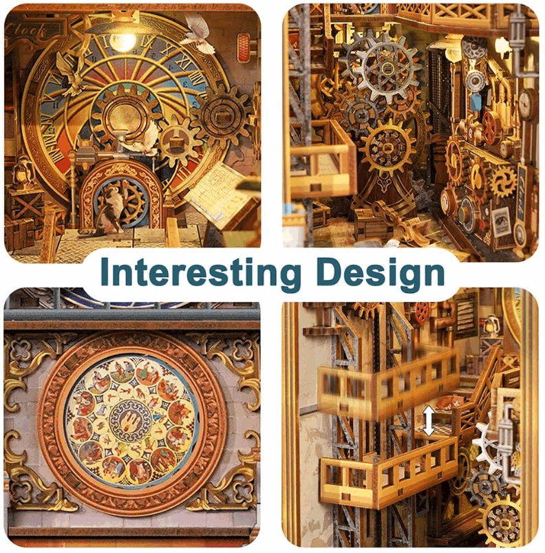 Tonecheer Clock Tower Book Nook