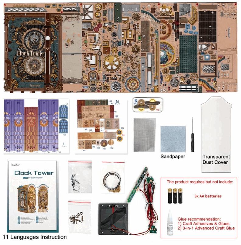 Tonecheer Clock Tower Book Nook