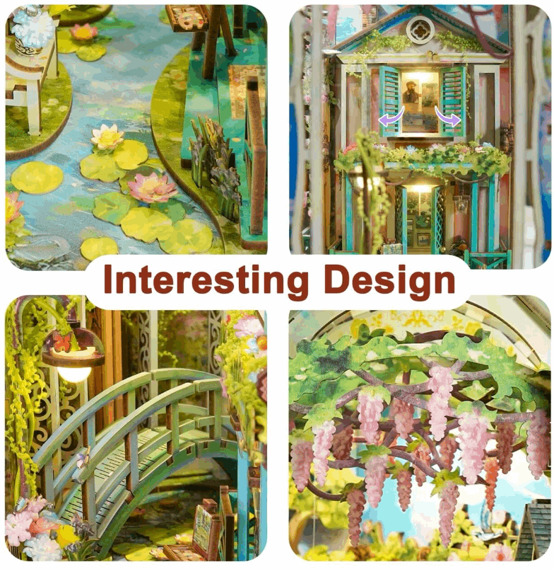 Tonecheer Giverny Garden Large Book Nook