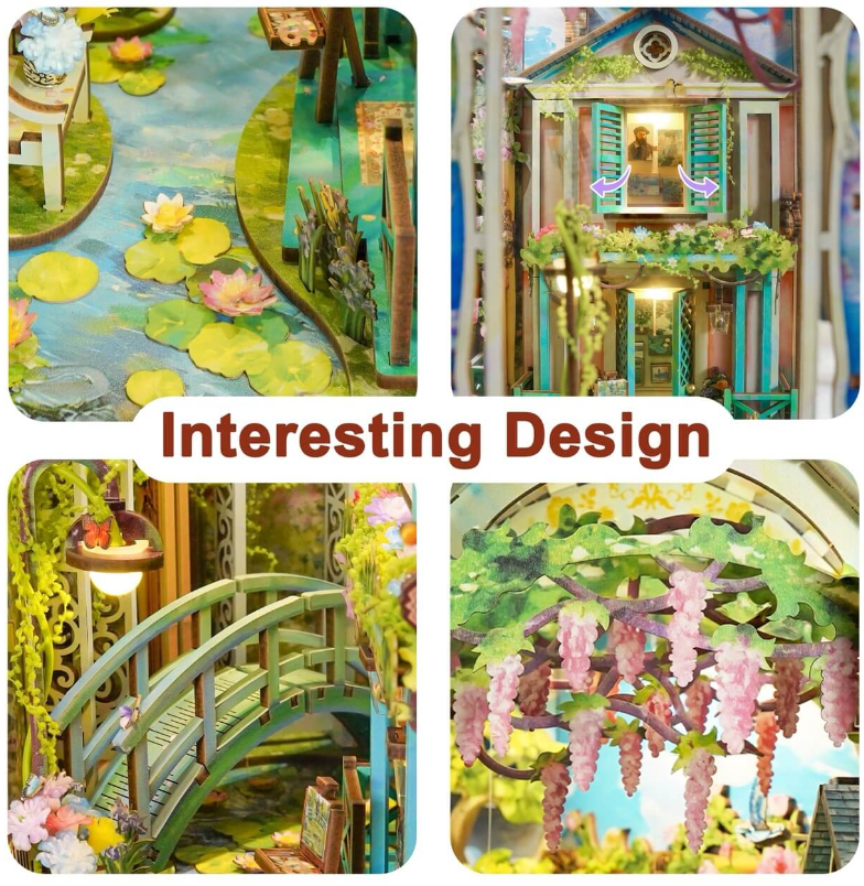 Tonecheer Giverny Garden Large Book Nook