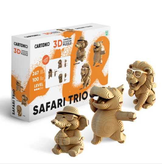 Cartonic Safari Trio 3 in 1 3D Puzzles
