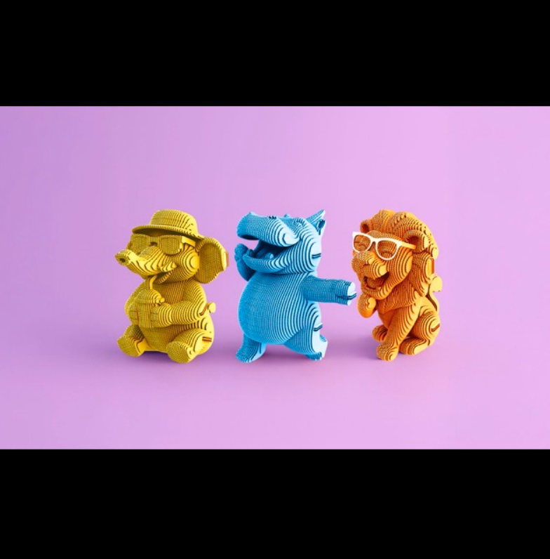 Cartonic Safari Trio 3 in 1 3D Puzzles