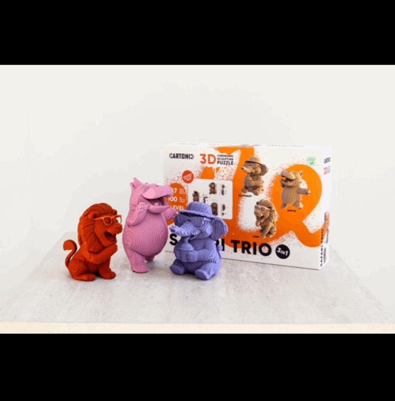 Cartonic Safari Trio 3 in 1 3D Puzzles