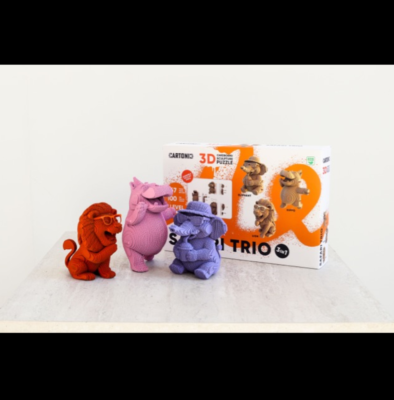 Cartonic Safari Trio 3 in 1 3D Puzzles