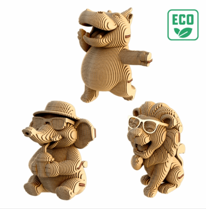 Cartonic Safari Trio 3 in 1 3D Puzzles
