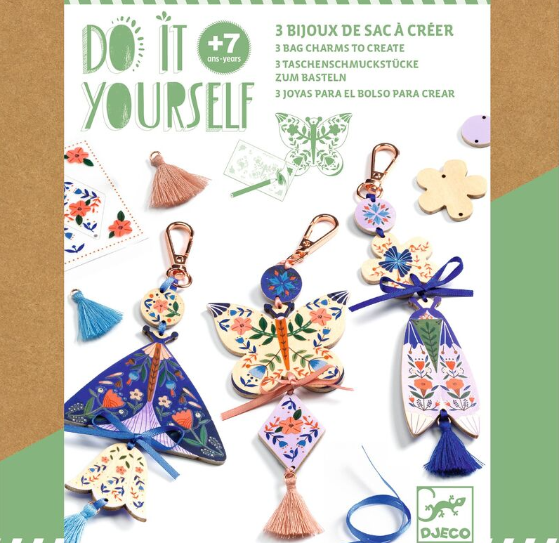 Djeco DIY Butterflies Bag Charms Art & Craft Kits