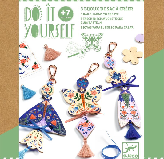 Djeco DIY Butterflies Bag Charms Art & Craft Kits