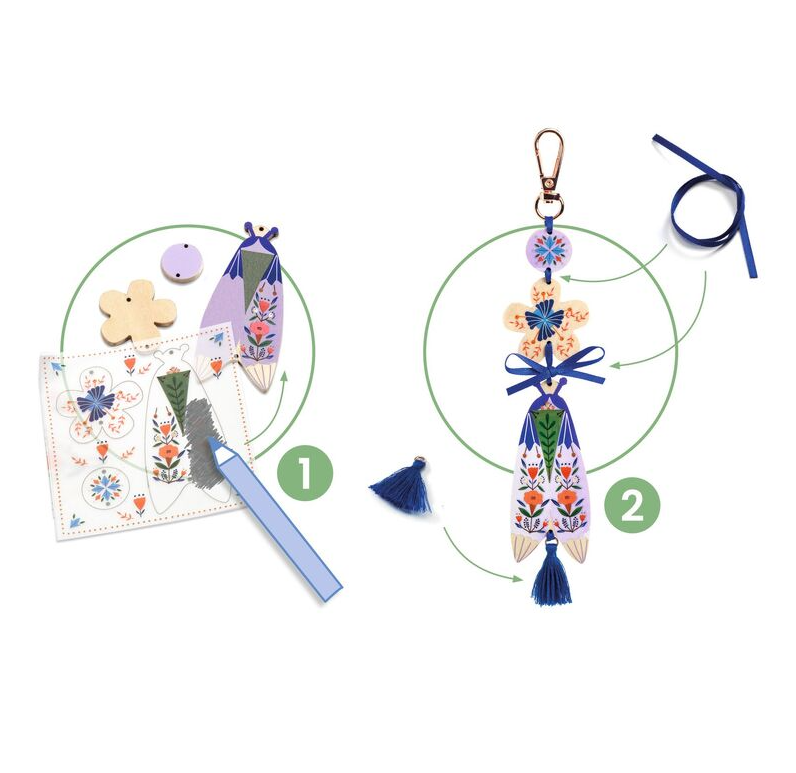 Djeco DIY Butterflies Bag Charms Art & Craft Kits