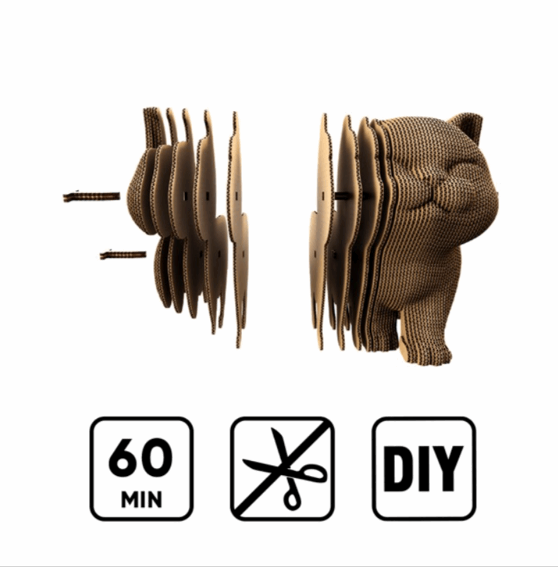 Cartonic Walking Kitten 3D Puzzle