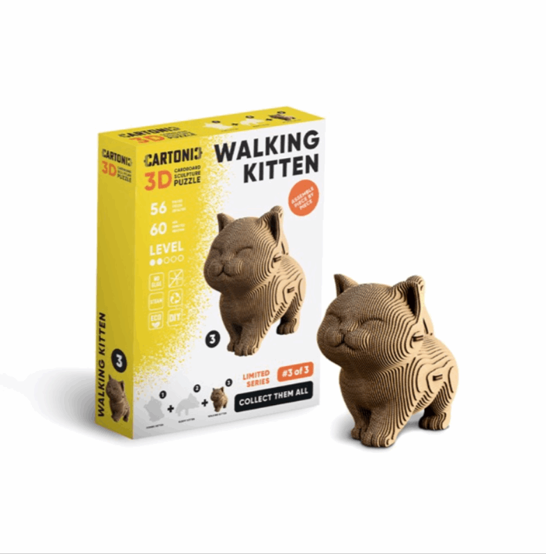 Cartonic Walking Kitten 3D Puzzle