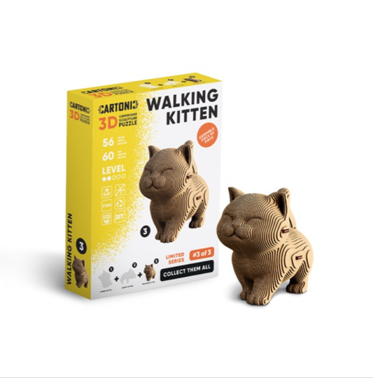 Cartonic Walking Kitten 3D Puzzle