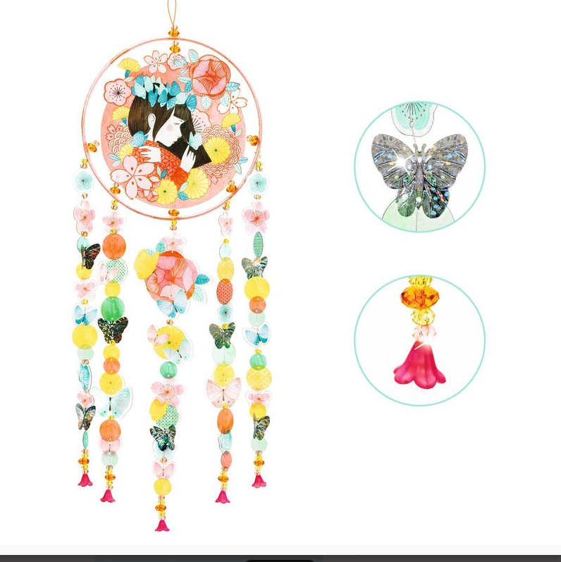 Djeco DIY Dancing Butterflies Suncatcher Art & Craft Kits