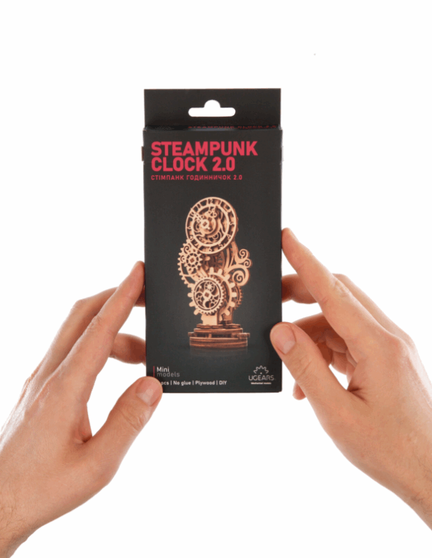 UGears Steampunk Clock 2.0 Wooden Construction Set
