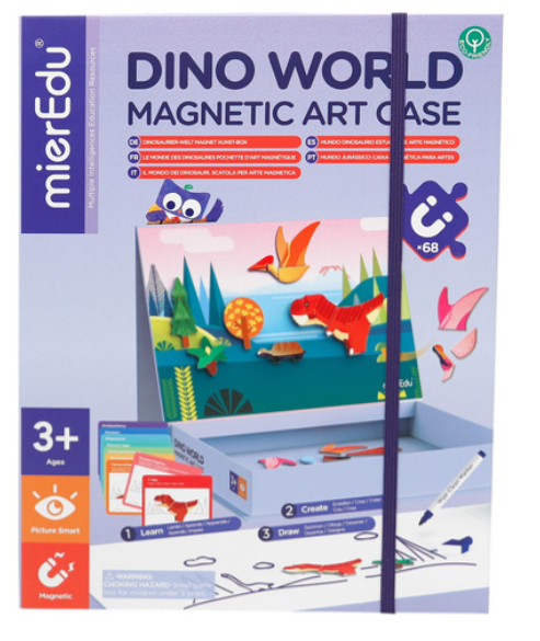 MierEdu Magnetic Art Case Dino World creative play