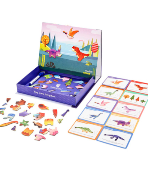 MierEdu Magnetic Art Case Dino World creative play