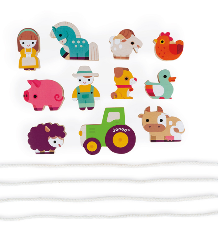 Janod Stringable Farm Beads Baby & Toddler