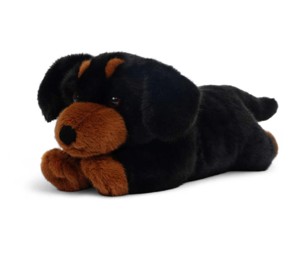One Love Pumpkin Dachshund Laying Weighted Plush