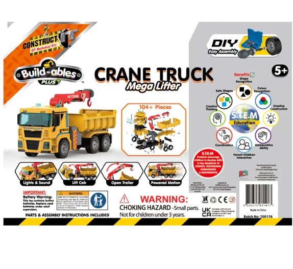 Construct IT Build-ables Plus Crane Truck Mega Lifter Construction
