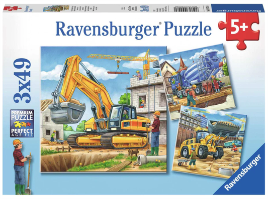 Ravensburger Large Construction Vehicles 3x49pc