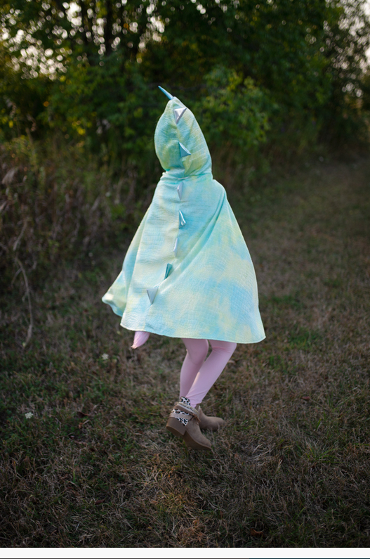 Great Pretender Rainbow Reversible Unicorn Dragon Cape Size 4-6 Costume