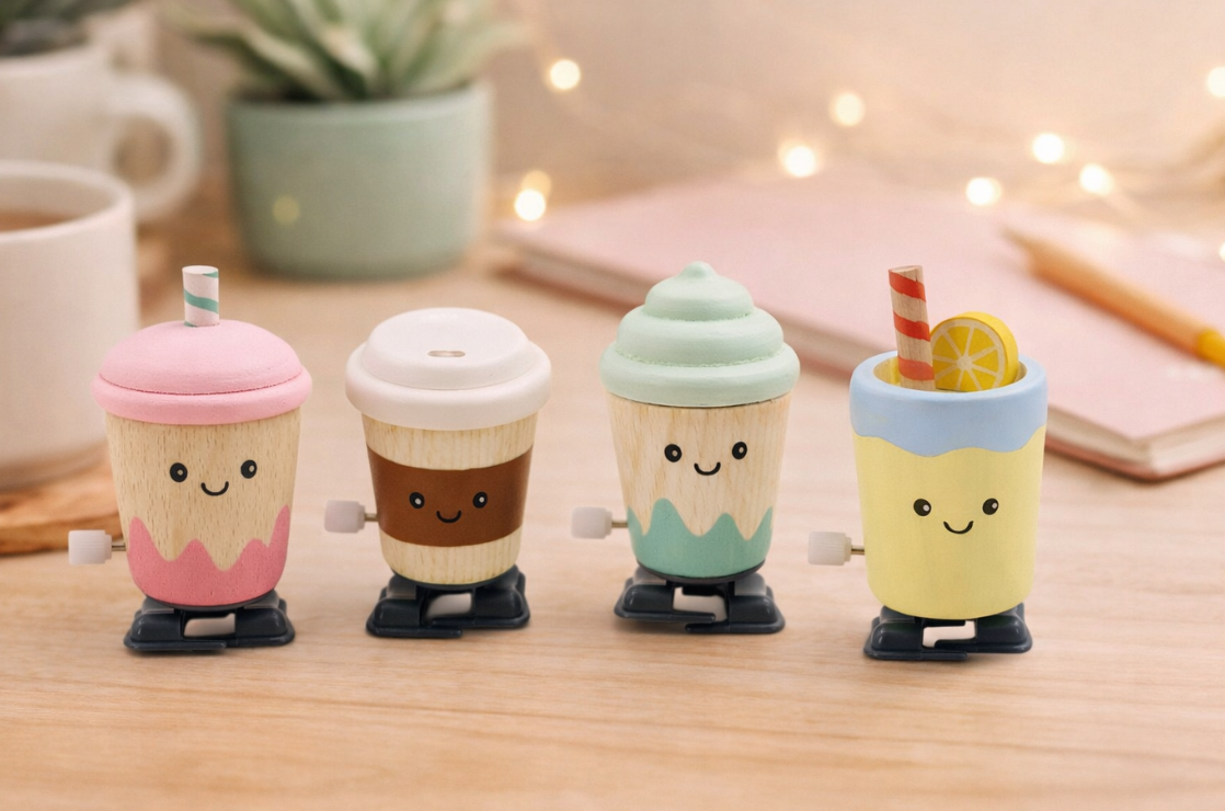 Kaper Kidz Wooden Wind Up Walking Drink