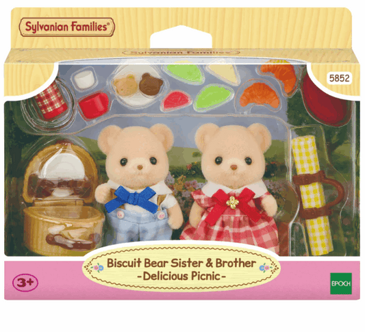 Sylvanian Families Biscuit Bear Brother & Sister Delicious Picnic