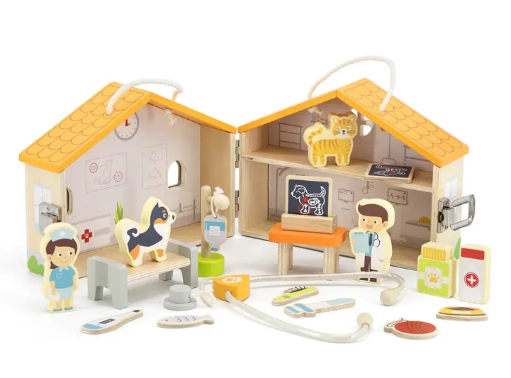 Viga Toys Pet Vet Hospital Pretend Play