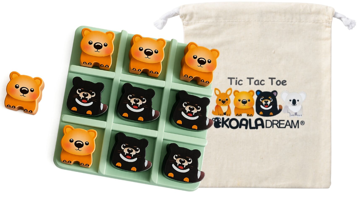 Kaper Kidz Bush Buddies Tic Tac Toe Wombat & Tassie Devil