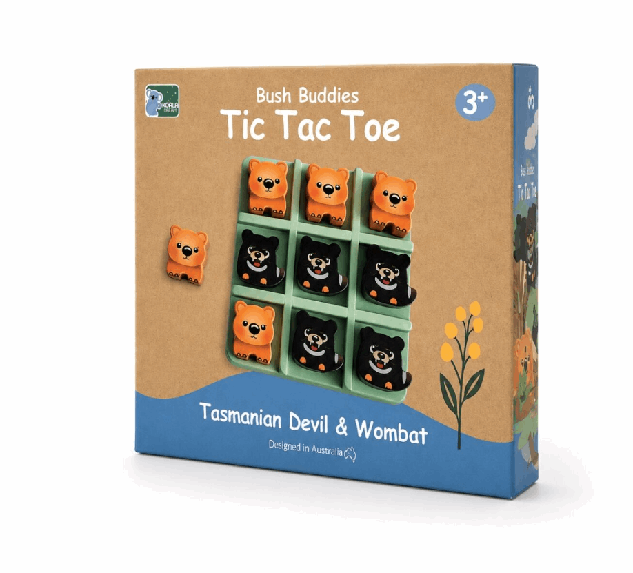 Kaper Kidz Bush Buddies Tic Tac Toe Wombat & Tassie Devil