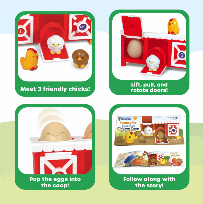 Learning Resources Peeksville Hide & Cheep Chicken Coop