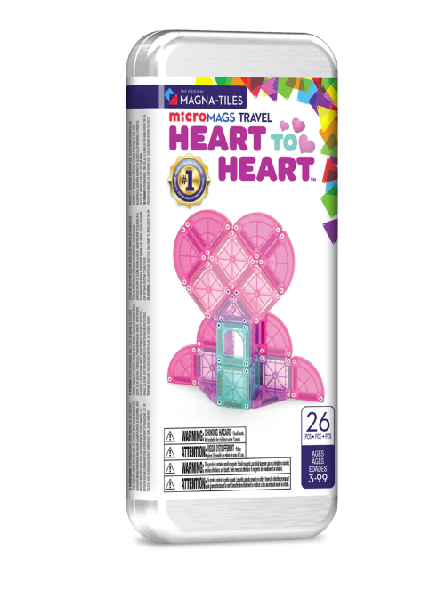 Magna Tiles MicroMAGS Heart to Heart Travel Set 26pc