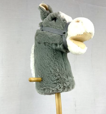 Hobby Horse with Wheel Grey hobby horse