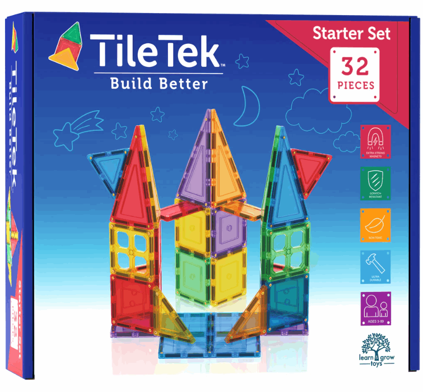 Tile Tek Magnetic Tiles 32pc Starter Set