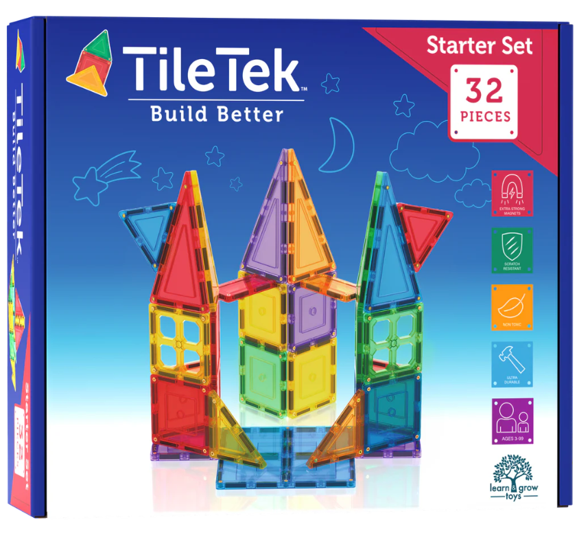 Tile Tek Magnetic Tiles 32pc Starter Set
