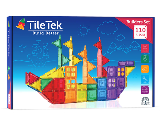 Tile Tek Magnetic Tiles 110pc Builders Set