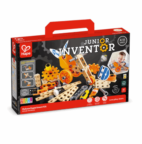 Hape Junior Inventor Deluxe Experiment Kit 57pc
